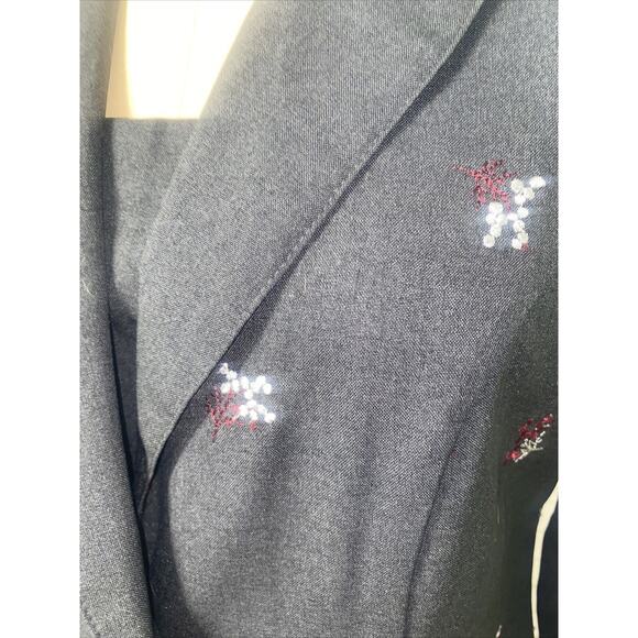 Vintage 80s Dawn Joy Fashions 2 Pc Pencil Dress Jacket Suit Set Gray Size 14 - Picture 3 of 8